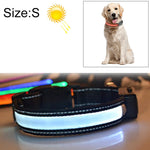 Coleira LED para Cão Médio e Grande com Carregamento Solar + USB, Circunferência do Pescoço: S, 35-40cm, Tamanho: S