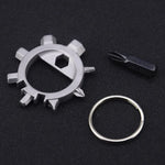 Chaveiro multifunções portátil com chave de fendas para reparação de bicicletas, chave de fendas (prateado), chave de fendas (preto)