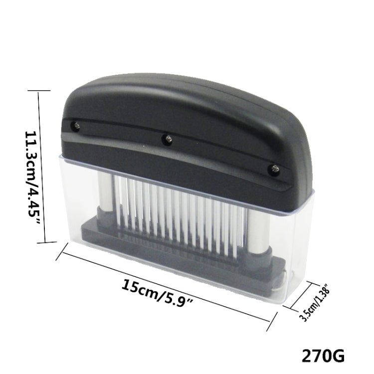 Amaciador de Carne com Lâminas de Aço Inoxidável de 48 Pinos Ultra Afiados para Frango, Bife, Vaca, Porco, Peixe, 15x11.3x3.5cm