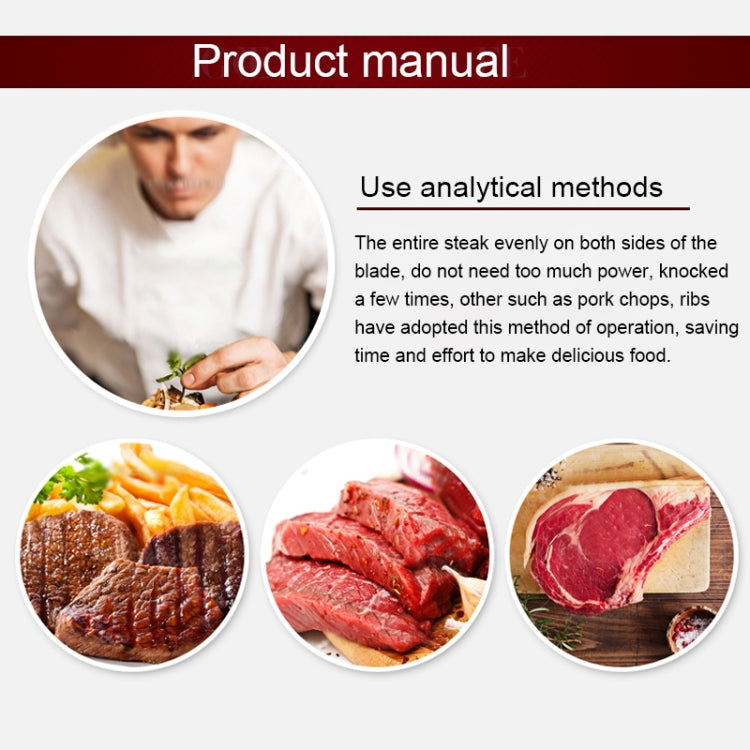 Amaciador de Carne com Lâminas de Aço Inoxidável de 48 Pinos Ultra Afiados para Frango, Bife, Vaca, Porco, Peixe, 15x11.3x3.5cm