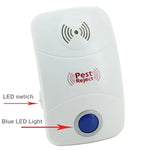Repelente Eletrónico Ultrassónico para Mosquitos e Ratos com Luz LED, Ficha UK, AC90V-250V
