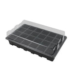 Tabuleiro para Mudas Prato para Germinação com 24 Furos Vasos de Viveiro Tampa Caixa para Jardinagem Bonsai Mini Estufa Prato de Viveiro Três Conjuntos, 2 PCS
