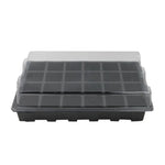 Tabuleiro para Mudas Prato para Germinação com 24 Furos Vasos de Viveiro Tampa Caixa para Jardinagem Bonsai Mini Estufa Prato de Viveiro Três Conjuntos, 2 PCS