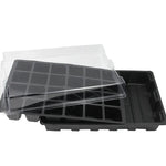 Tabuleiro para Mudas Prato para Germinação com 24 Furos Vasos de Viveiro Tampa Caixa para Jardinagem Bonsai Mini Estufa Prato de Viveiro Três Conjuntos, 2 PCS
