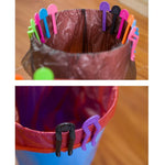 10pcs Clipe Fixador Universal para Sacos de Lixo Cesto de Resíduos Grampos para Contentor de Lixo Clipe Antiderrapante para Saco de Lixo, Entrega de Cor Aleatória, Grampo para Contentor de Lixo