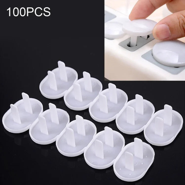 100 PCS Tampa de Proteção de Segurança para Tomadas Elétricas de Bebé com 2 Furos para Fichas US, 100 PCS 2 Furos Fichas US