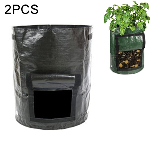 2 PCS Sacos PE para Plantação de Batatas de 7 Galões Sacos de Tecido Tecido para Cultivo Vasos de Jardim Sacos para Plantação de Legumes Sacos de Crescimento Suprimentos para Jardim de Quinta, Verde, Preto, Laranja, Amarelo