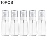 10 PCS Frascos Portáteis Recarregáveis de Plástico para Perfume com Névoa Fina, Transparente, Vazio, 60ml, 60ml
