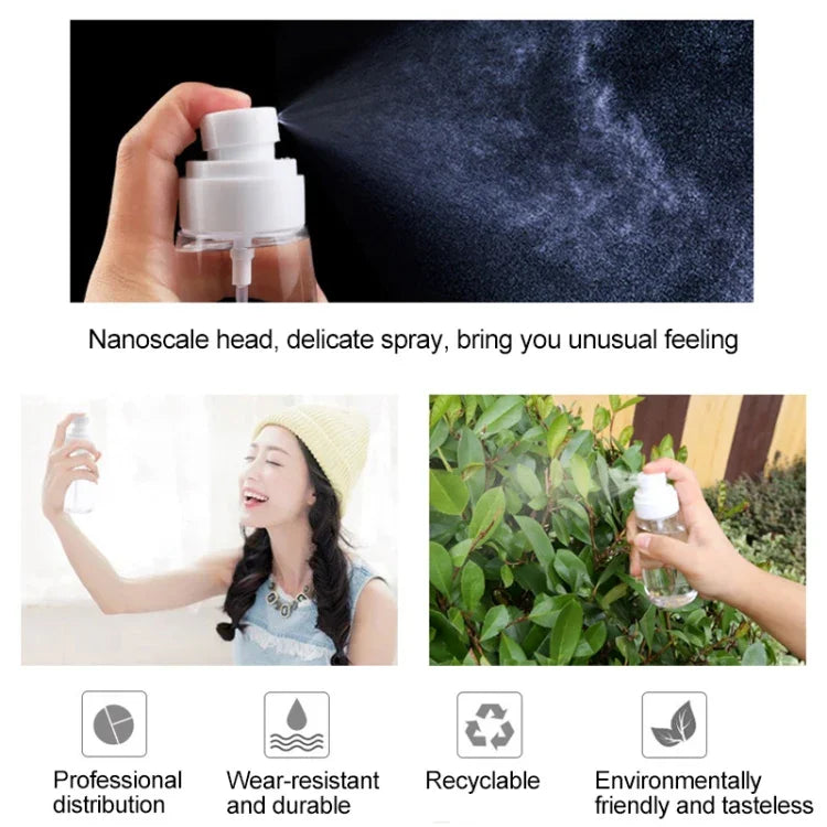 10 PCS Frascos de Spray de Perfume de Névoa Fina Portáteis Recarregáveis de Plástico Transparente, Frascos Vazios de Spray, 80ml, 80ml