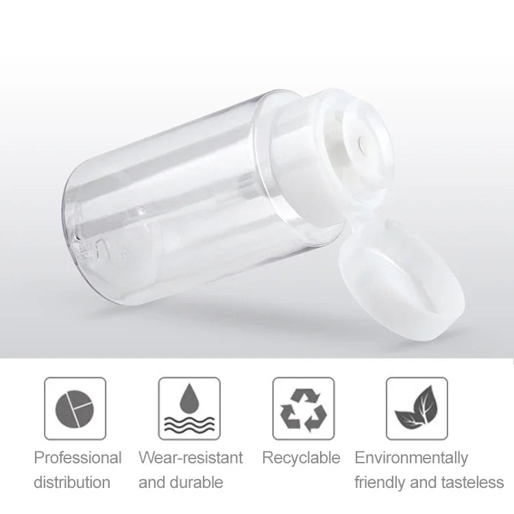 Frasco Dispensador com Bomba de Pressão Líquida Portátil Frasco de Plástico Vazio, 100ml, 100ml