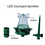 Aspersor de Relva Luminoso LED Aspersor Automático de Água Bico de Irrigação para Jardim Exterior Pátio, Aspersor de Relva LED