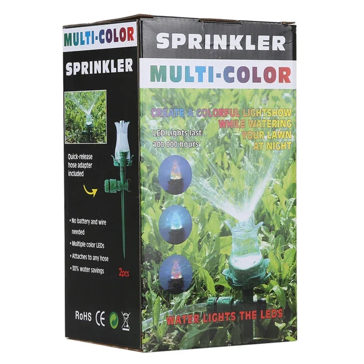 Aspersor de Relva Luminoso LED Aspersor Automático de Água Bico de Irrigação para Jardim Exterior Pátio, Aspersor de Relva LED