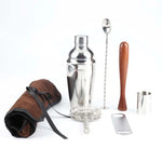 Conjunto de Ferramentas para Cocktail e Vinho 7 em 1 em Aço Inoxidável com Saco de Tecido, Capacidade: 550ml, 550ml