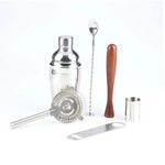 Conjunto de Ferramentas para Cocktail e Vinho 7 em 1 em Aço Inoxidável com Saco de Tecido, Capacidade: 550ml, 550ml