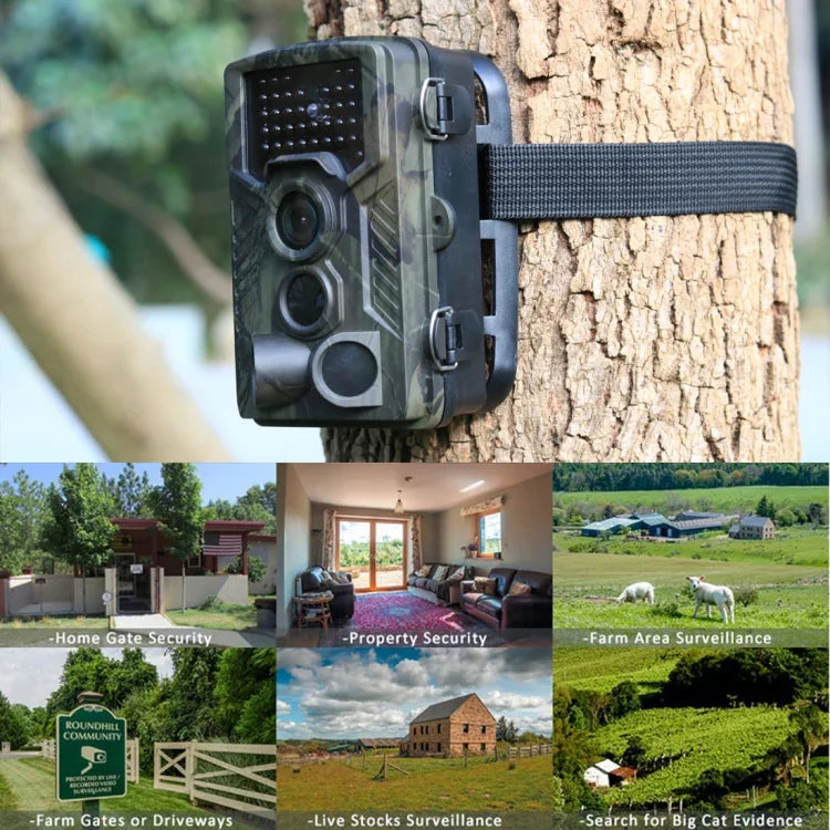 Câmara de Caça de Segurança Suntek HC-800A 8MP com Ecrã LCD de 2.0 polegadas, à Prova de Água, Visão Noturna IR, Ângulo Largo de 120 Graus, HC-800A