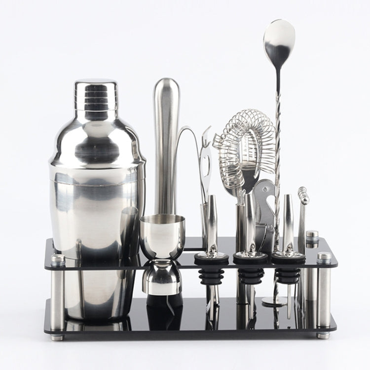 Conjunto de Ferramentas para Cocktail 18 em 1 com Suporte Acrílico, Capacidade: 550ml, 550ml