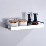 Suporte de Armazenamento de Condimentos Multifuncional de Parede para Cozinha 30cm, 30cm (Prateado)