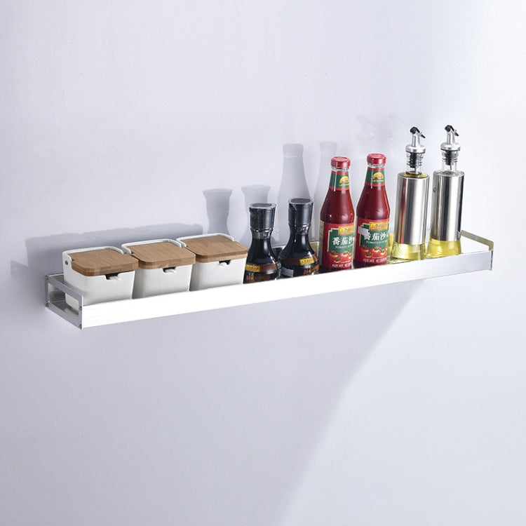 Suporte de Armazenamento de Condimentos Multifuncional de Parede para Cozinha 60cm, 60cm (Prateado)