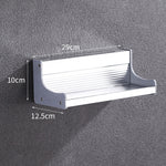 Prateleira de Armazenamento de Condimentos de Alumínio Multiusos para Cozinha, Montada na Parede, 30cm