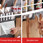 Prateleira de Armazenamento de Condimentos de Alumínio Multiusos para Cozinha, Montada na Parede, 30cm