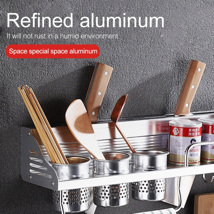 Prateleira de Armazenamento de Condimentos de Alumínio Multiusos para Cozinha, Montada na Parede, 30cm