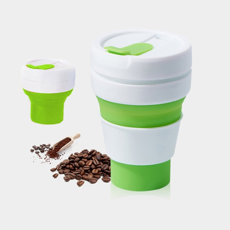 Caneca de Viagem Dobrável de Silicone para Café e Chá de Bolso 350ml com Tampa