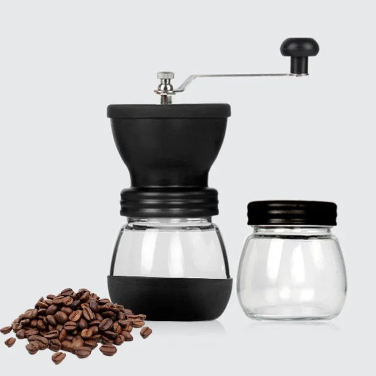 Moinho Manual Portátil de Moagem de Especiarias e Ervas com Moinho Cónico, Moedor de Café com Pote Selado, Com Pote Selado