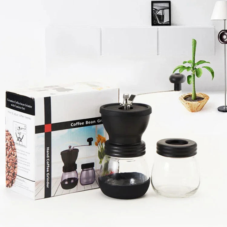 Moinho Manual Portátil de Moagem de Especiarias e Ervas com Moinho Cónico, Moedor de Café com Pote Selado, Com Pote Selado
