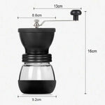 Moinho Manual Portátil de Moagem de Especiarias e Ervas com Moinho Cónico, Moedor de Café com Pote Selado, Com Pote Selado