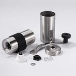 Moinho Manual Portátil de Café com Manivela em Aço Inoxidável e Mós Cónicas com Anel de Silicone, Capacidade: 40g, Capacidade: 40g