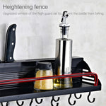 A Version 40cm 1 Cup Kitchen Multi-function Wall-mounted Condiment Storage Rack, A Version 40cm