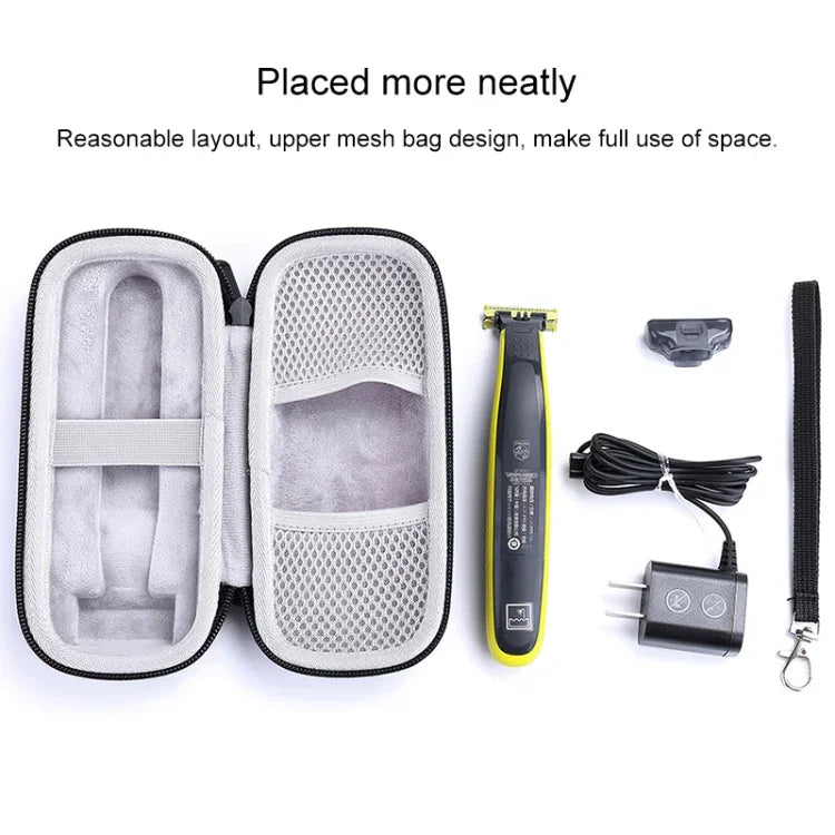 Bolsa Portátil EVA Anti-impacto para Armazenamento de Aparelho de Barbear com Corda para Philips OneBlade, Para Philips OneBlade