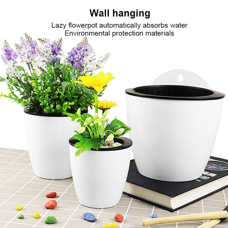 Vaso Autoirrigável para Plantas, Vasos de Flores Preguiçosos para Pendurar na Parede, Redondos, em Resina Plástica, Tamanho: 13x8,5x13cm, Tamanho: 13x8,5x13cm