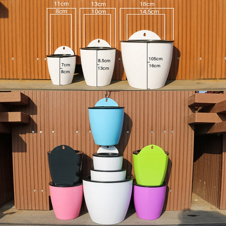 Vaso Autoirrigável para Plantas, Vasos de Flores Preguiçosos para Pendurar na Parede, Redondos, em Resina Plástica, Tamanho: 13x8,5x13cm, Tamanho: 13x8,5x13cm