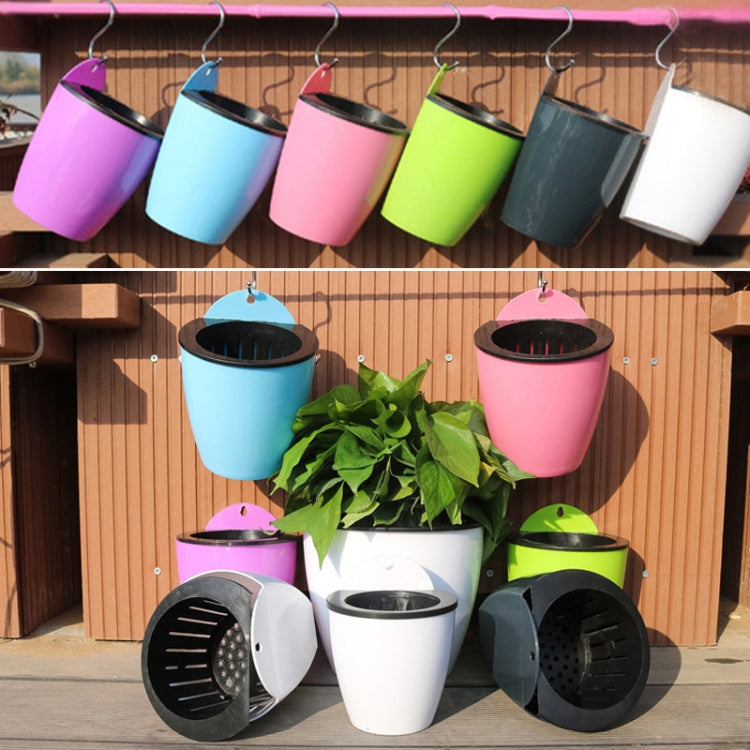Vaso Autoirrigável para Plantas, Vasos de Flores Preguiçosos para Pendurar na Parede, Redondos, em Resina Plástica, Tamanho: 13x8,5x13cm, Tamanho: 13x8,5x13cm