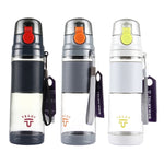 Teloy TNY-9601 Garrafa Portátil com Tampa de Pressão de 650ML, Copo Espacial, Temperatura Aplicável da Água: ﹣20 ~ 120 Graus Celsius, TNY-9601 (Cinza Escuro + Vermelho)