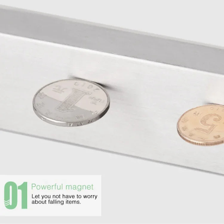 Suporte Magnético para Facas de Parede para Cozinha, Sem Perfuração, Aço Inoxidável 304, Tamanho: 51x4x1,5cm