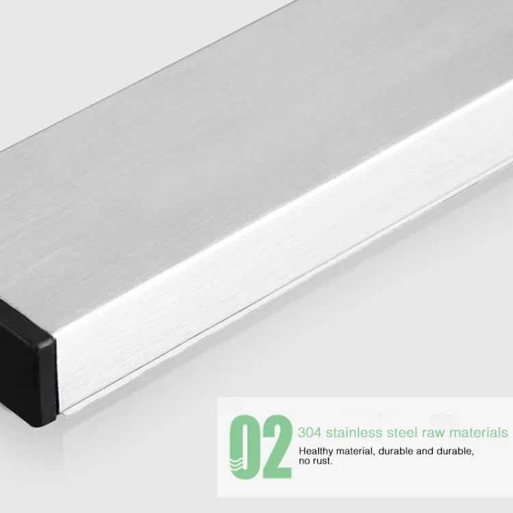 Suporte Magnético para Facas de Parede para Cozinha, Sem Perfuração, Aço Inoxidável 304, Tamanho: 51x4x1,5cm