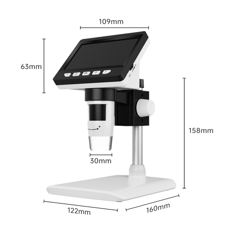 Microscópio Digital Eletrónico Portátil de Secretária 50X-1000X 1080P com Luz LED, HC5230