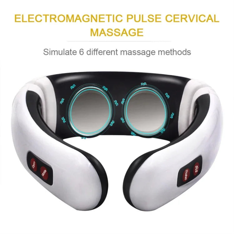 Massageador de Pescoço Elétrico com Pulso e Choque Inteligente para Corpo, Alimentado a Pilhas (Pilhas Não Incluídas), Alimentação por Pilhas Velhas