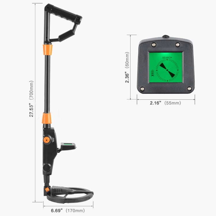 Detector de Metais Subterrâneo MD1008A Brinquedo para Crianças com Ecrã LCD, Alcance de Medição: 10cm, MD1008A