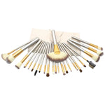 Kit de Ferramentas de Pincéis de Maquilhagem de Beleza Bege de Alta Qualidade 24 em 1, Tamanho: 25.4*52.6cm, Bege