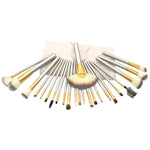 Kit de Ferramentas de Pincéis de Maquilhagem de Beleza Bege de Alta Qualidade 24 em 1, Tamanho: 25.4*52.6cm, Bege