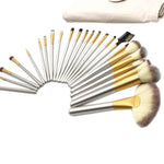 Kit de Ferramentas de Pincéis de Maquilhagem de Beleza Bege de Alta Qualidade 24 em 1, Tamanho: 25.4*52.6cm, Bege