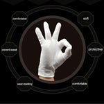 12 Pairs Pure Cotton Working Gloves, Medium Thick Size：Free Size, Medium Thick, Size：Free Size