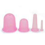 Conjunto de 4 Copos de Ventosa de Silicone para Massagem Corporal e Cuidados de Saúde, Entrega de Cor Aleatória, 4 em 1