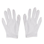 10 Pares de Luvas Plásticas Anti-estáticas com Risca, Tamanho: Tamanho Único, Luvas Plásticas