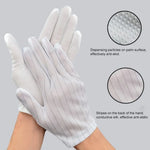 10 Pares de Luvas de Dispensa Anti-estáticas com Risca, Tamanho: Tamanho Único, Luvas de Dispensa