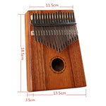 Kalimba de Polegar de Madeira de Acácia com 17 Tons, Kalimba de Madeira de Acácia