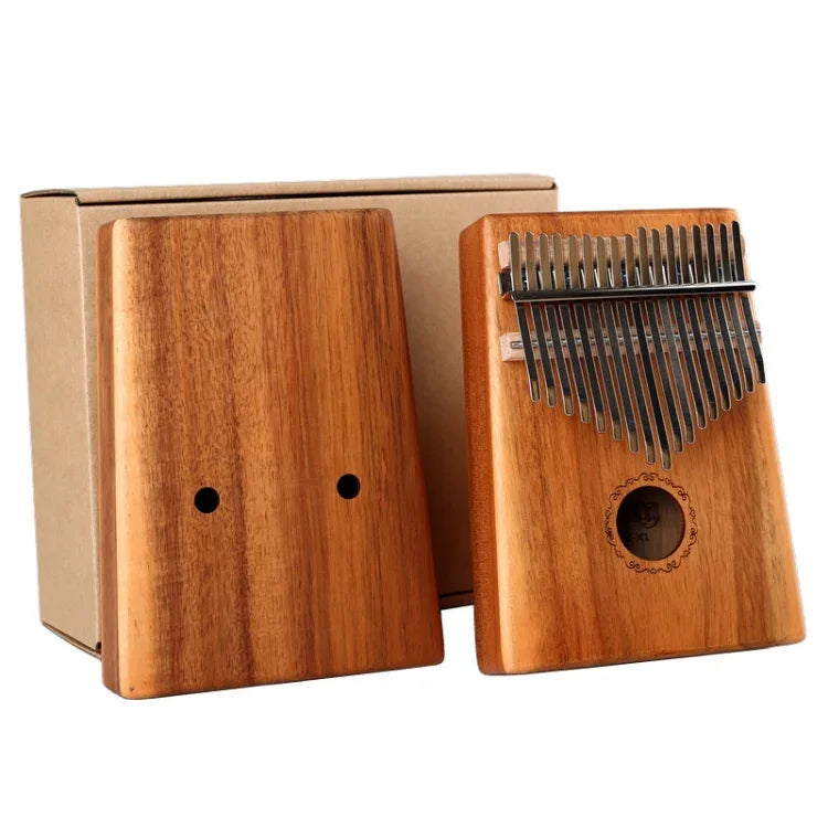 Kalimba de Polegar de Madeira de Acácia com 17 Tons, Kalimba de Madeira de Acácia
